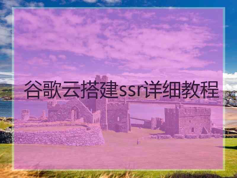 谷歌云搭建ssr详细教程