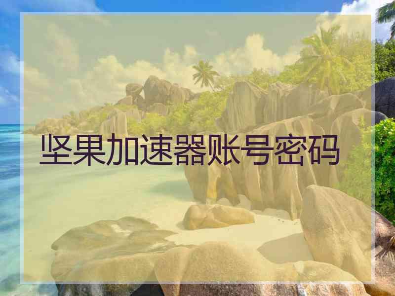 坚果加速器账号密码