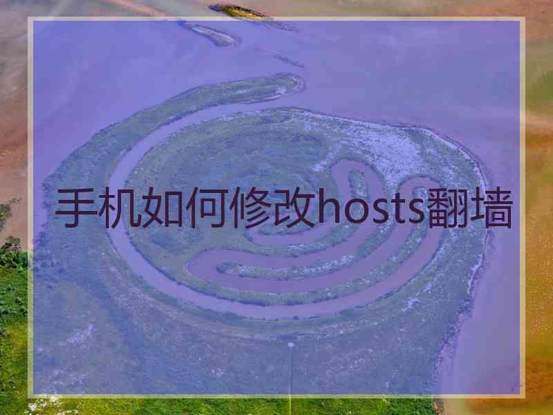 手机如何修改hosts翻墙