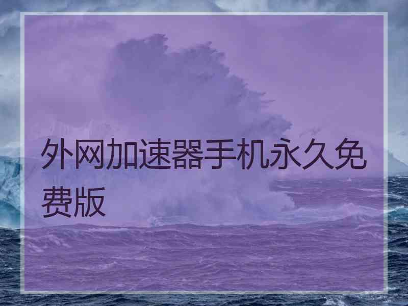 外网加速器手机永久免费版