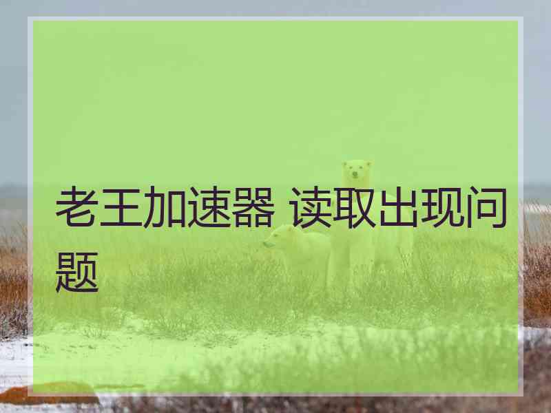老王加速器 读取出现问题