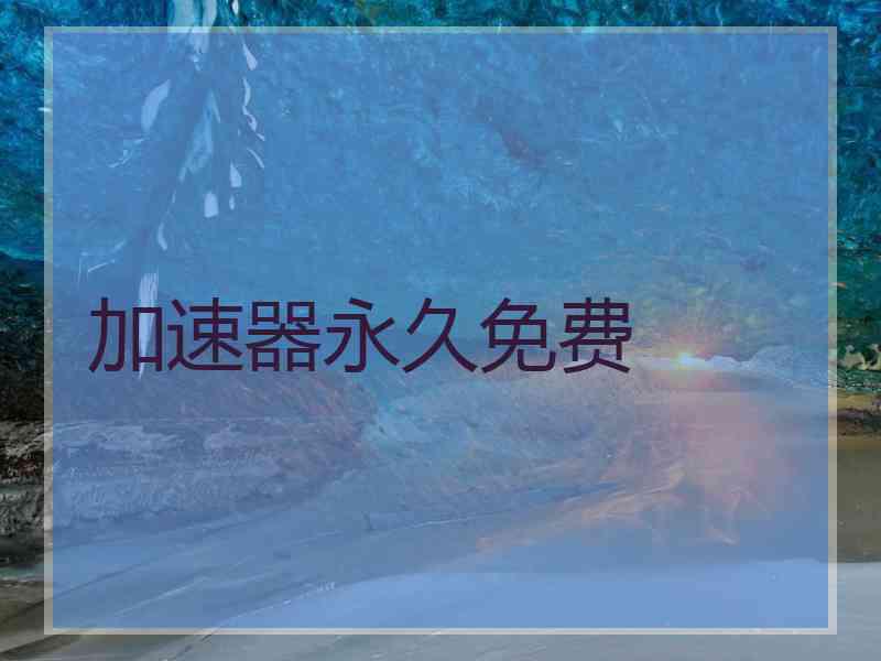 加速器永久免费